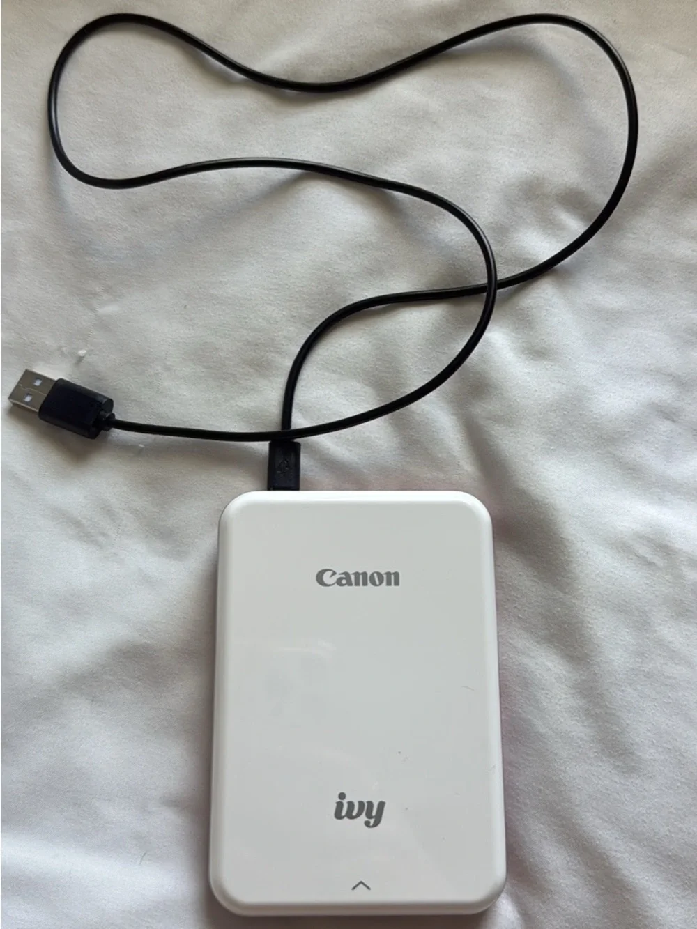 Canon Ivy Portable Photo Printer - White with Black Cable